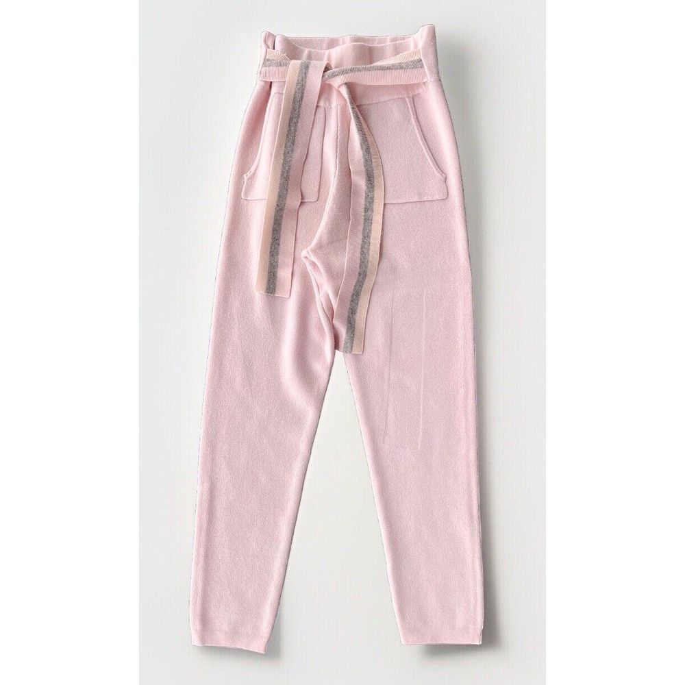 Max & Moi Paris Merino Wool & Cashmere Pink Sweatpants Size Small